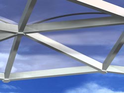 Rahmensysteme mit ETFE-Folien sind kostengünstig und leicht.